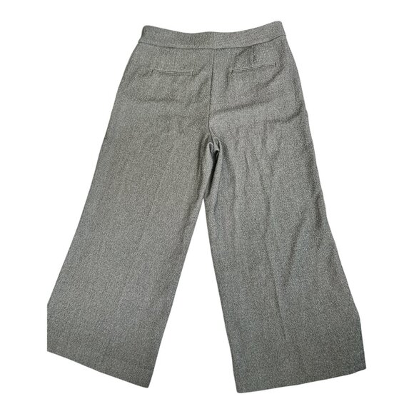 Ann Taylor Factory Wide Leg Women's Size 12 Cropped Pants Blk & White Work Wear - Picture 2 of 9